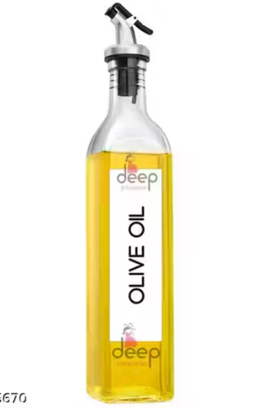 Deep 500ml Glass Oil Dispenser Bottle for Kitchen Combo Organisation Oil-Vinegar Bottle