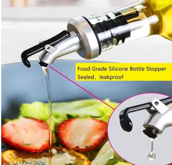 Deep 500ml Glass Oil Dispenser Bottle for Kitchen Combo Organisation Oil-Vinegar Bottle
