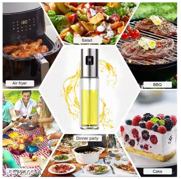 210ml Glass Olive Oil Sprayer for Cooking - Oil Dispenser Bottle Spray Mister - Refillable Food Grade Oil Vinegar Spritzer Sprayer Bottles for Kitchen, Air Fryer, Salad, Baking, Grilling, Frying