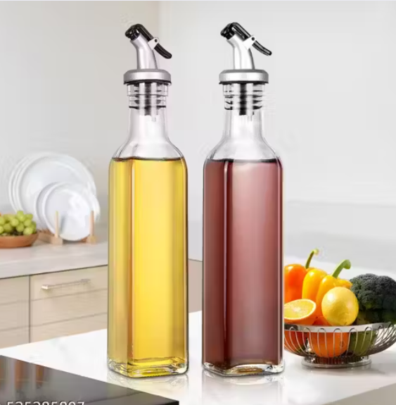 Remasky 210ml Glass Olive Oil Sprayer-1 Mister, Oil Sprayer for Cooking Bottle, Olive Oil Bottle-2, Kitchen Gadgets Accessories for Fryer,Canola Oil Spritzer (Multicolor) || Funnel-1 (Multicolor)